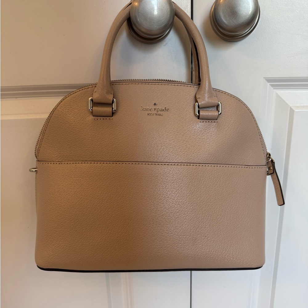 Kate Spade Tan Satchel with Structured Design